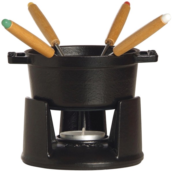 Fondue schwarz Mini 6tlg. 10cm