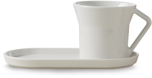 Contre-Jour Teetasse mit Untertasse 200ml alabaster weiss
