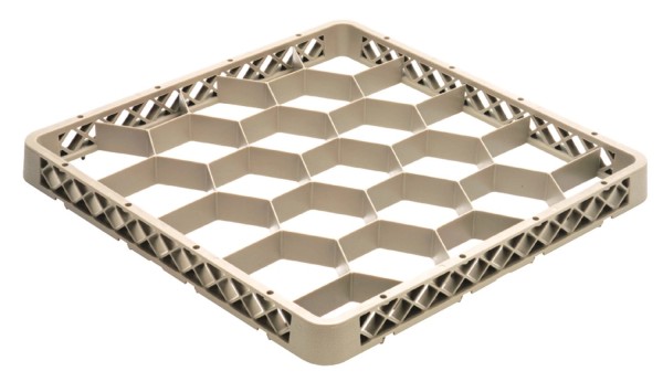 Aufsatzrand zu Gläserkorb 20 Fächer H4cm beige