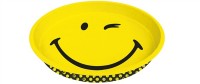 Smiley Tablett rund, Emoticon zwinkern Ø33x4 cm