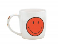 Smiley Porz. Mug in GK, weiss/coral, 35 cl