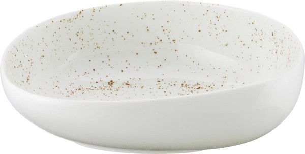 Pottery Unique white Schüssel asymmetrisch 20cm 0.9lt