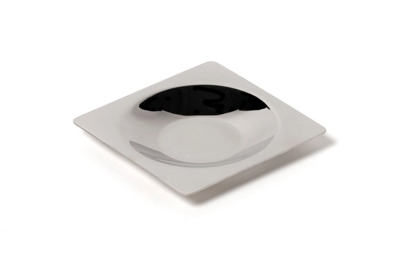 Lab Edelstahlteller,quadratisch, 1/4 Portion