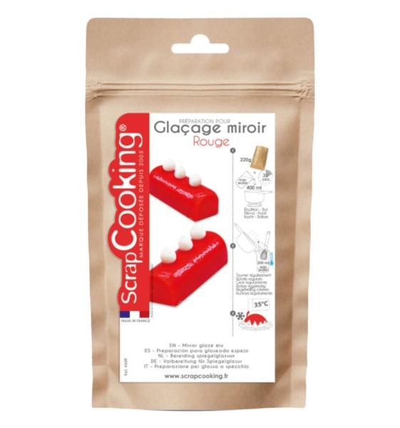 Fertigmischung Spiegelglasur rot 220g