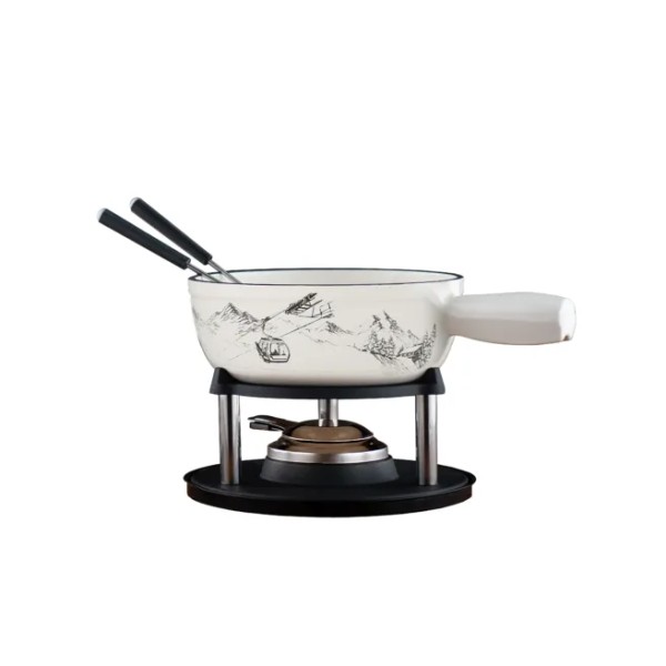 Fondue-Set Gusseisen „Chäsalp“