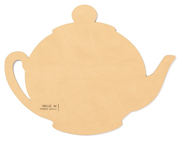 Topfuntersetzer hot mat Teekanne beige