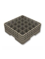 Gläserkorb offen 25 Fächer 5 Aufsatz Glas max D8.9 H28cm