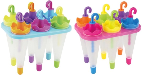 6er Set Glaceform Regenschirm assortiert blaupink