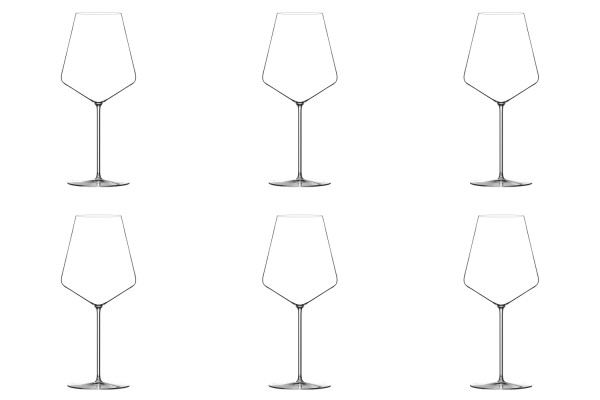 6er Set F. Sommier Dionysos Rotweinglas mundgeblasen