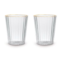 2er Set Gläser aus Acryl 350ml, gold