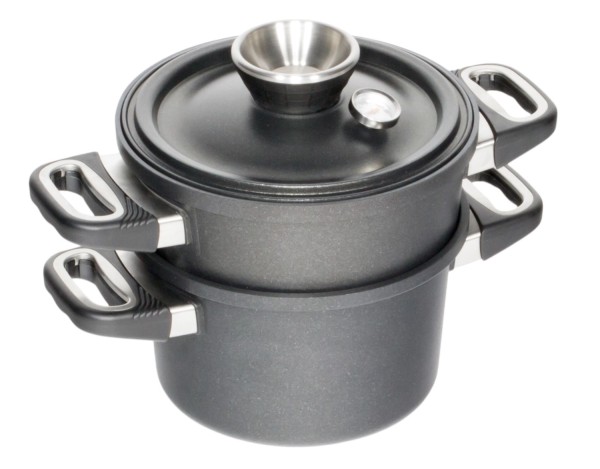 Set Topf Wasserl. Kochen Induk.D20cm, Dünster/Deckel