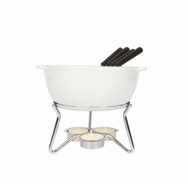 Käsefondue-Set Party Keramik Edelstahl Kunststoff, 750ml