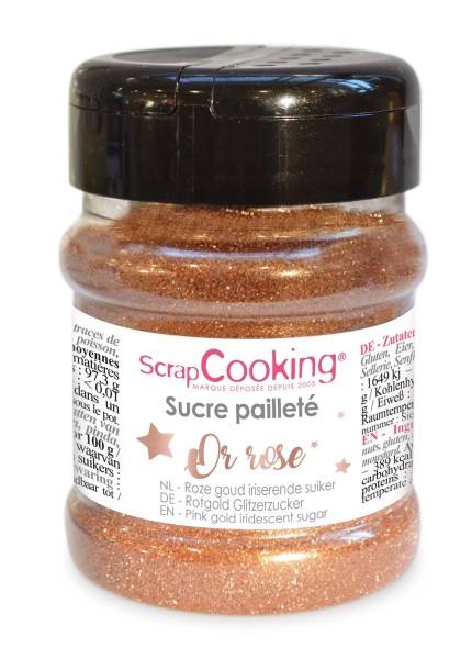 Glitzer-Zucker essbar rosegold 160g