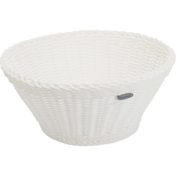 Korb rund, weiss, 18x10cm