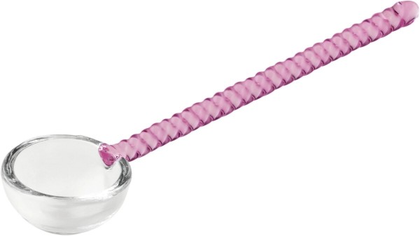 Playground Spoons Glaslöffel 14cm klar Muster rosé