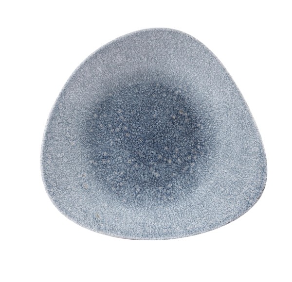 S.P. Raku Topaz Blue Triangel Schüssel 27.8cm,