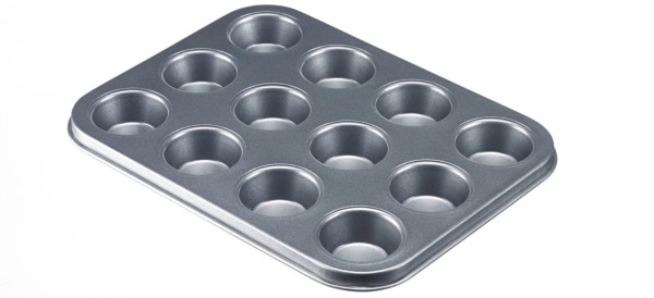Backmeister 12er Mini Muffinbackform, 25x19x2cm, Antihaft