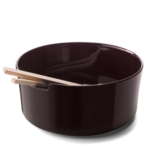 Collective Salatschale D26cm mit Besteck Esche mocha