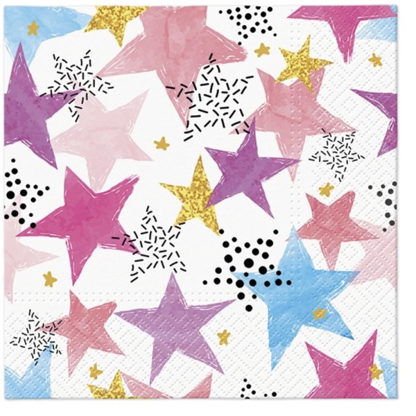 Servietten Lunch 20x Star Party 33x33cm