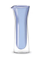 Glaskaraffe doppelw. blau, 800ml