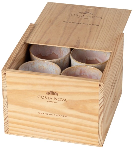 8er Set Grespresso Geschenkbox Kaffeetasse 190ml pink