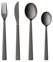 Sen Besteckset 24tlg 18/10 schwarz