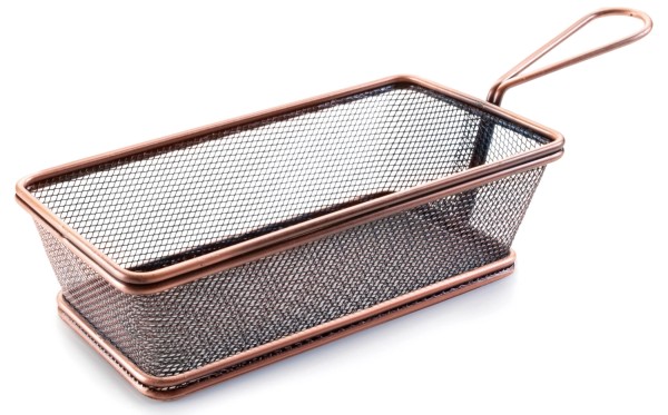 Korb rechteckig bronze 21x11x6cm mit Griff