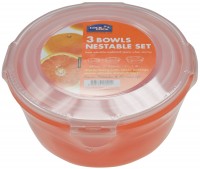 Vorratsdose 3er Set rund orange