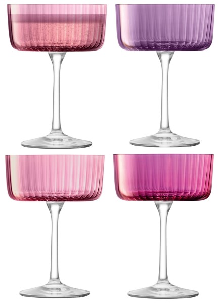 4er Set Gems Champagner-/Cocktailglas 230ml granat assort.
