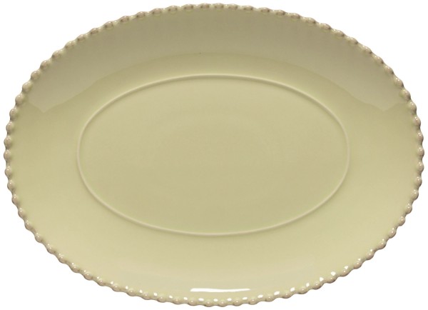 Pearl Platte oval 34.2x25cm H3.5cm lilly green
