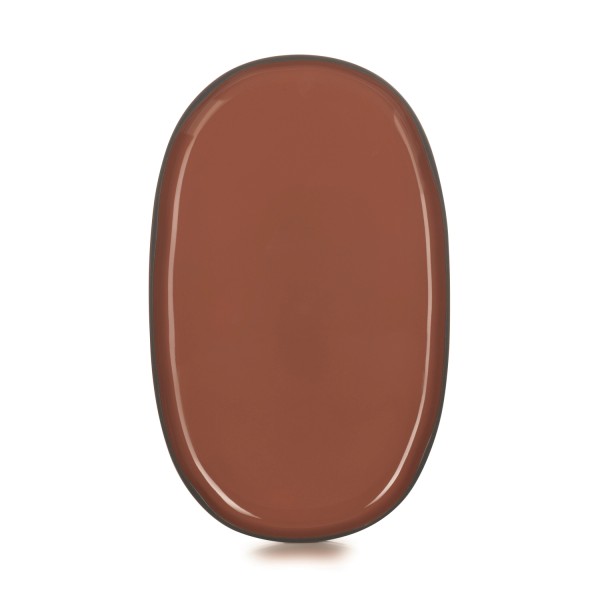 Caractère Servierplatte oval, 35.5x21.8x2.5cm, zimt