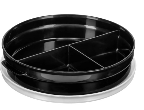 Amuse Pro Menübehälter 3-fach unterteilt schwarz inkl Deckel