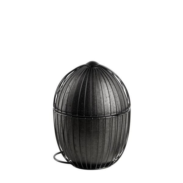 OVO Eierkorb D23cm H31cm Metall und Baumwolle schwarz
