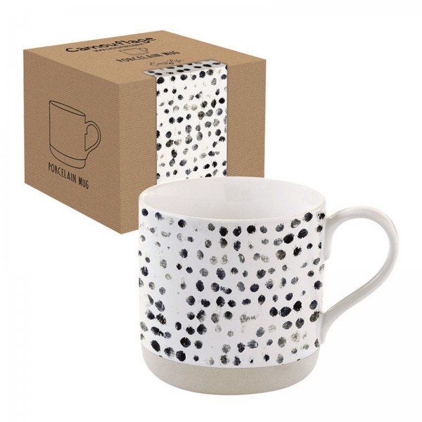 Camouflage Porzellanbecher in GB "Schw. Punkte", 375 ml