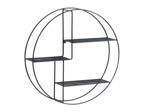 Wandregal Metall schwarz ø55cm