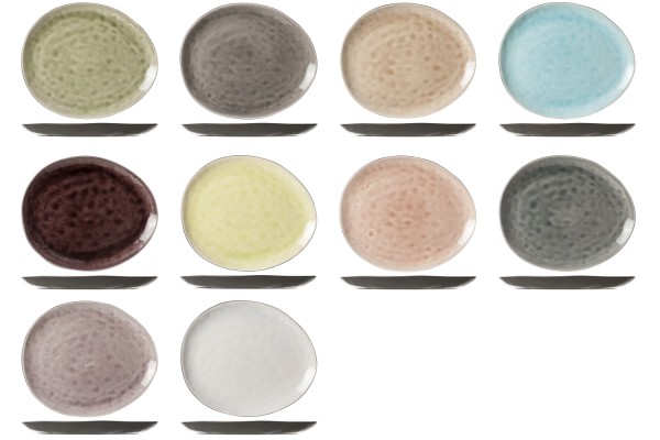 10er Set Streetfood Festival Teller oval, assort. 27.5x23cm