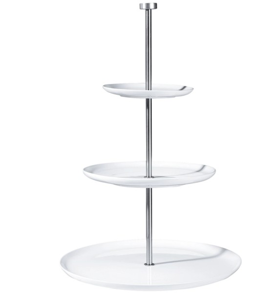 À Table Etagere 3 stufig H:49cm D 30cm, 26.5cm, 21cm