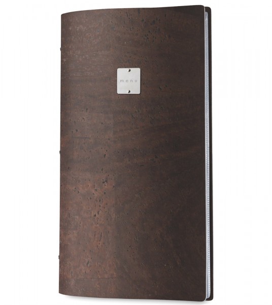 Menükarte Maxi kork braun Metallschild menu