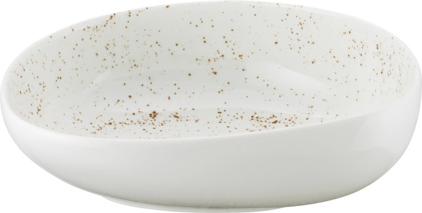 Pottery Unique white Schüssel asymmetrisch 25cm 1.25lt