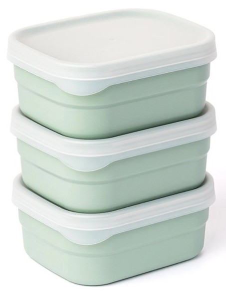 3er Set Optifridge Bio 400ml 115X95X50mm grün