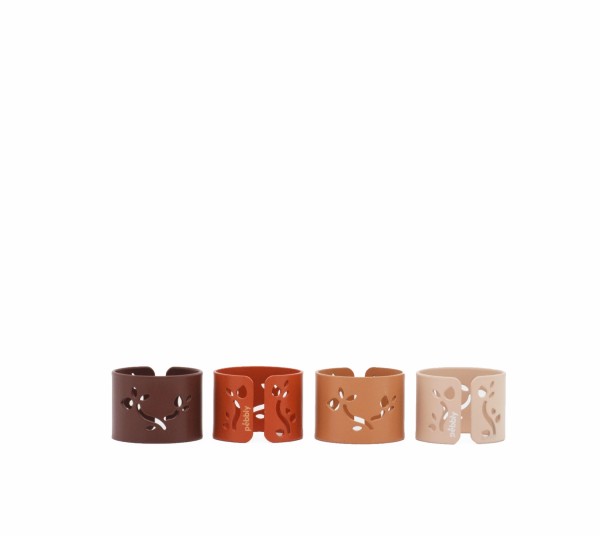 4er Set Serviettenring, Metall, D4x3.5cm