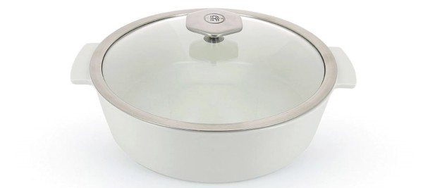 RVL 2 Kasserolle rund u.tief m.Glasd. Ø28cm,3.6l,weiss, In.