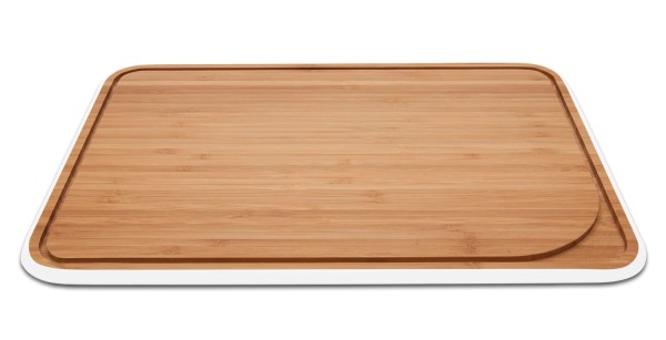 Schneidebrett M 25x35cm weiss Bambus