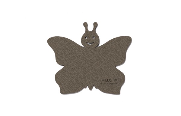 Untersetzer Kids schmetterling grau