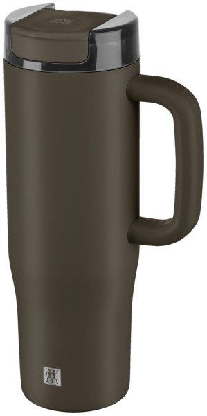 Thermo Plus Thermobecher mit Strohhalm 900ml Grey Mocca