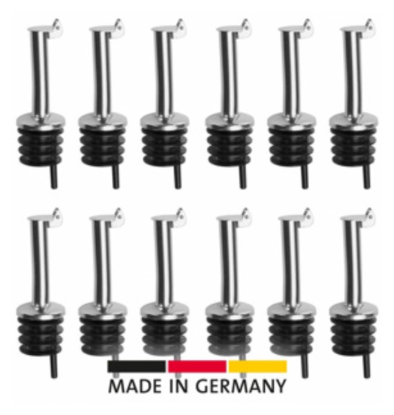 12 Stk. Ausgiesser Inox Standard PE-Korken