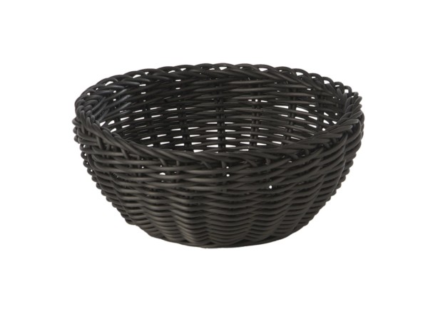 Korb rund D16cm H8cm, schwarz