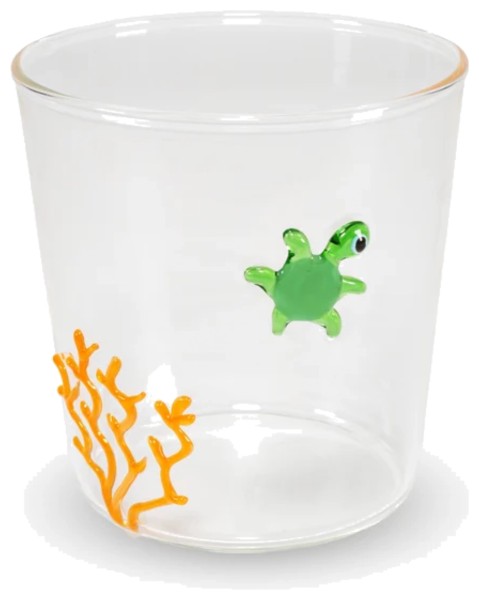 Glas aus Borosilikat 250 ml, Dekor Schildkröte