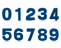 Kerzen Set Ziffer 0–9 blau