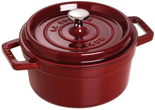 Cocotte 20cm, rund, Grenadine-Rot, Gusseisen 2.2l
